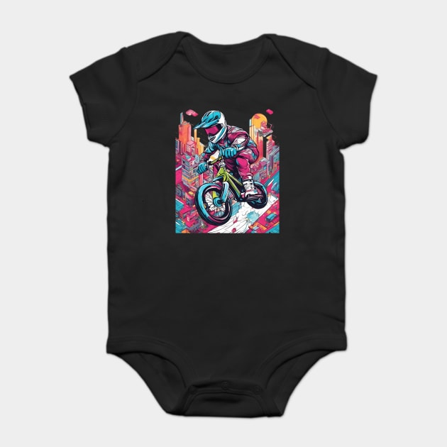 Bicycle Race Baby Bodysuit by animegirlnft